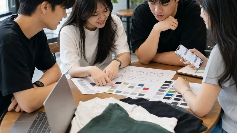 學生會與團隊討論團體服尺寸報價與交期
